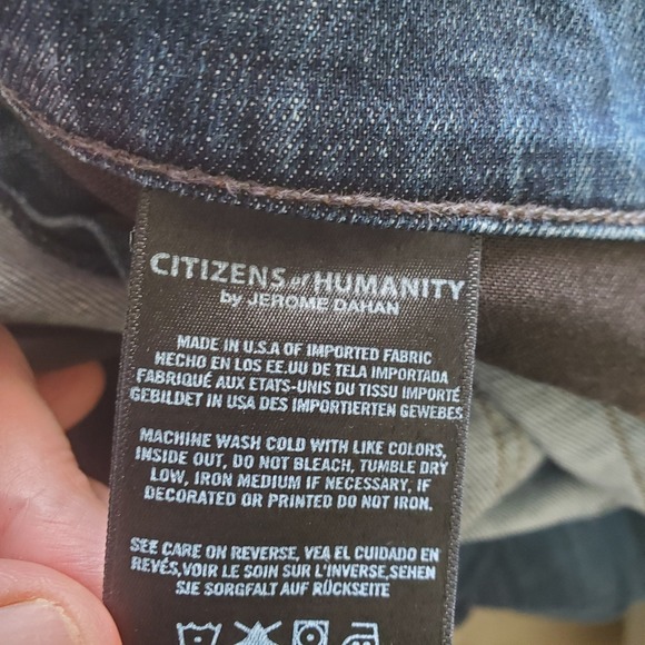 Citizens of Humanity Phoebe Slim Straight Crop Jeans Dark Wash Women's Size 27 - Picture 4 of 16